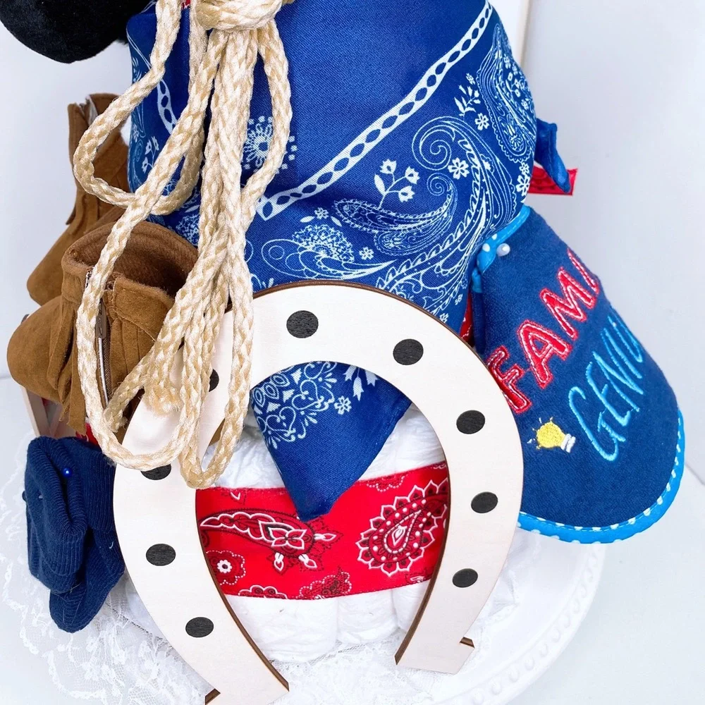 Wester Diaper Cake, Wild West Baby Shower